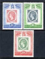 St Lucia 1960 Stamp Centenary Set MNH (SG 191-193) - Ste Lucie (...-1978)