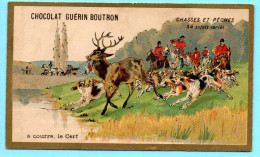 Chromo Chocolat Guérin Boutron. Chasse à Courre, Le Cerf. Imp. Champenois TM 36-30 - Guerin Boutron