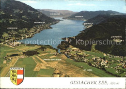 71920918 Ossiachersee Panoramakarte Burgruine Landskron Ossiach - Autres & Non Classés