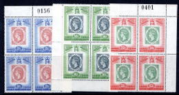 St Lucia 1960 Stamp Centenary Blocks Set MNH (SG 191-193) - St.Lucia (...-1978)