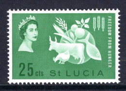 St Lucia 1963 Freedom From Hunger MNH (SG 194) - Ste Lucie (...-1978)