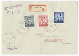 Belgien, Freimarken,König Baudouin, Marchand, Eupen - Horb - Storia Postale