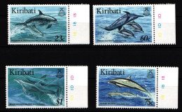 Kiribati 728-731 Postfrisch Tiere Wale Und Delphine #HD803 - Kiribati (1979-...)