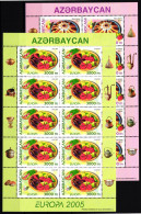 Aserbaidschan Kleinbögen 608-609 A Postfrisch CEPT 2005 #GW502 - Other & Unclassified