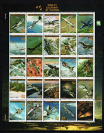 Marshall Inseln 636-660 Postfrisch Zusammendruckbogen / Luftfahrt #HQ561 - Flugzeuge