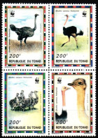 Tschad 1370-1373 Postfrisch Viererblock / WWF #HQ593 - Tschad (1960-...)