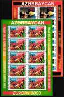 Aserbaidschan 543-544 A Postfrisch Als Kleinbögen, CEPT 2003 #GU457 - Azerbaïdjan
