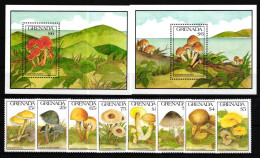 Grenada 2268-2275 Und Block 283 Und 284 Postfrisch Pilze #HQ655 - Grenada (1974-...)
