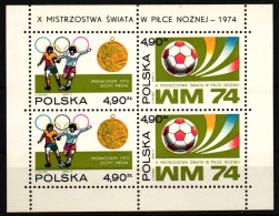 Polen Block 59 Postfrisch Fußball WM 1974 #HQ839 - Autres & Non Classés