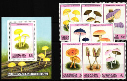 Grenada Grenadinen 1191-1198 Und Block 175 Postfrisch Pilze #HQ668 - St.Vincent & Grenadines