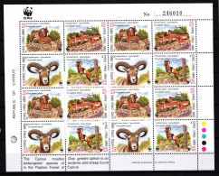 Zypern 914-917 Postfrisch Zusammendruckbogen / WWF #HQ612 - Gebraucht