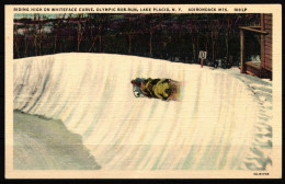 Olympische Spiele 1932 Lake Placid Postkarte Bob Rennen Ungebraucht #IE377 - Autres & Non Classés