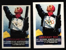 Olympische Winterspiele 1936 Vignetten #IE426 - Altri & Non Classificati