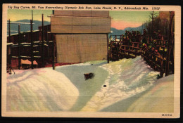 Olympische Spiele 1932 Lake Placid Postkarte Bob Rennen Gebraucht #IE378 - Sonstige & Ohne Zuordnung