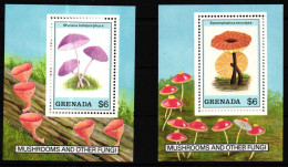 Grenada Block 227 Und 228 Postfrisch Pilze #HQ654 - Grenada (1974-...)