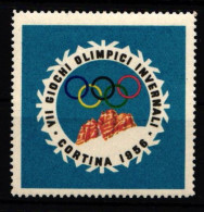 Italien Postfrisch Vignette Olympische Winterspiele 1956 #IE512 - Sonstige & Ohne Zuordnung