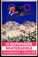 Olympische Winterspiele 1936 AK Druckfehler FEBRUAP 1936 Auf Adressseite #IE441 - Altri & Non Classificati