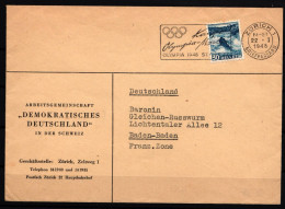 Schweiz 504 Auf Brief Werbestempel Olympische Winterspiele 1948 #IE484 - Sonstige & Ohne Zuordnung