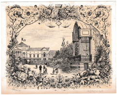 Belgique "Carte Porcelaine" Porseleinkaart, Casino, 1875  , Gand, Gent, Dim:174x140mm - Cartoline Porcellana