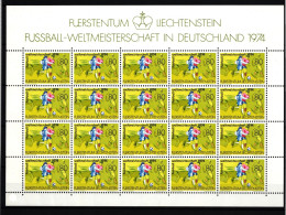 Liechtenstein 606 Postfrisch Kleinbogensatz / Fußball #IH798 - Other & Unclassified