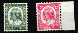 Deutsches Reich 554-555 Postfrisch Friedrich Von Schiller #IQ556 - Other & Unclassified