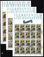 Liechtenstein 861-863 Gestempelt Kleinbogensatz Mit Ersttagsstempel #IH779 - Sonstige & Ohne Zuordnung