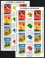 Sao Tome E Principe 522-529 Postfrisch Als Zd-Bogen A Und B Eisenbahn #IE661 - Treinen