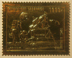 R2452/1873 - GABON - 1969 - POSTE AERIENNE - TIMBRE OR (FEUILLE D'OR) - N°92 NEUF** - Cote (2024) : 27,50 € - Gabon