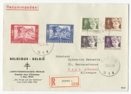 Belgien, Kampf Gegen Die Tuberkulose, Eupen - Horb - Lettres & Documents