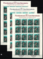 Liechtenstein 843-845 Gestempelt Kleinbogensatz Mit Ersttagsstempel #IH772 - Other & Unclassified