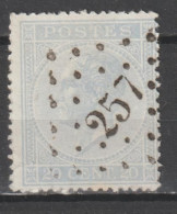 N° 18 Lp. 257 Mouscron (Bleu Pâle) - 1865-1866 Profil Gauche