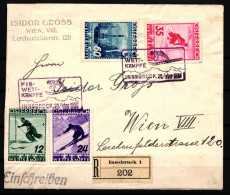 Österreich 623-626 Auf Brief FIS Wettkämpfe 1936 Satzbrief FDC #IE456 - Other & Unclassified