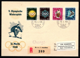 Schweiz 492-495 Als Ersttagsbrief Olympische Winterspiele 1948 #IE473 - Autres & Non Classés