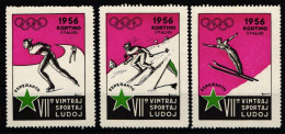 Italien Postfrisch Vignetten Olympische Winterspiele 1956 #IE513 - Autres & Non Classés