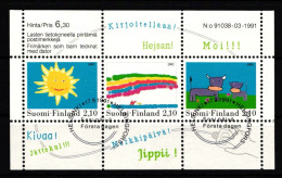 Finnland Block 7 Mit 1149-1151 Gestempelt Kinderzeichnungen #IQ907 - Sonstige & Ohne Zuordnung