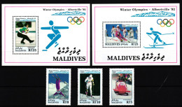 Malediven 1793-1795 Und Block 242 Und 243 Postfrisch Olympische Spiele #IH713 - Maldives (1965-...)