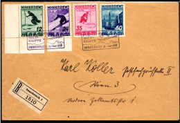 Österreich 623-626 Auf Brief FIS Wettkämpfe 1936 Satzbrief Eckrand #IE457 - Autres & Non Classés