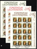 Liechtenstein 818-820 Gestempelt Kleinbogensatz Mit Ersstagsstempel #IH754 - Sonstige & Ohne Zuordnung