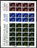 Liechtenstein 831-833 Gestempelt Kleinbogensatz Mit Ersttagsstempel #IH764 - Other & Unclassified