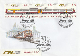 Luxemburg 1996, Letter 50 Years CFL, Trains - Briefe U. Dokumente
