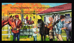 Finnland Block 6 Mit 1120-1123 Gestempelt Jugendhobby Reiten #IQ900 - Other & Unclassified