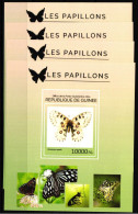 Guinea 10537-10540 Postfrisch 4 Blöcke Tiere Schmetterlinge #IQ718 - Guinea (1958-...)