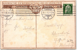 Bayern PP 27/C 39 Als Ganzsache Privatganzsache Gewerbeschau München #IV944 - Postal  Stationery