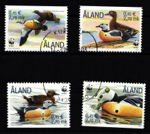 Aland 183-186 Gestempelt Naturschutz Scheckente #IR207 - Aland