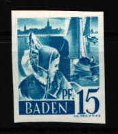 Französische Zone Baden 19 U Postfrisch #IV849 - Bade