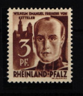 Französische Rheinland Pfalz 2 G Postfrisch Druck Auf Gummiseite #IV855 - Rhine-Palatinate