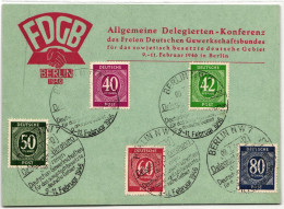 Alliierte Besetzung 930 U.a. Auf Postkarte FDGB #IV968 - Altri & Non Classificati