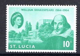 St Lucia 1964 400th Birth Anniversary Of William Shakespeare LHM (SG 211) - Ste Lucie (...-1978)