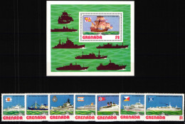 Grenada 798-804 Und Block 60 Postfrisch Schifffahrt #JH758 - Grenade (1974-...)