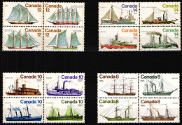 Kanada 606-09, 644-47, 672-75, 711-14 Postfrisch Viererblöcke #JH803 - Otros & Sin Clasificación